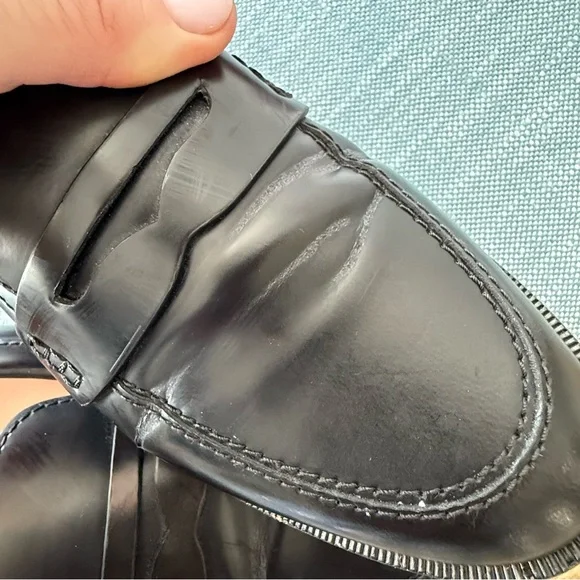 J Crew Classic Tab Black Spazzolato Leather Loafer - Picture 10 of 10